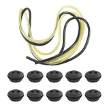 10 Pcs 2 Holes Tank Grommet Rubber with Fuel Line Pipe for Brush Cutter Grass Trimmer