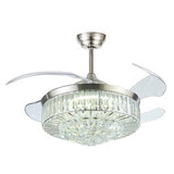 chandelier 42 inches Crystal Ceig Fan With Light ceig fan light led remote controller