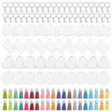 160 Products, Sublimation Bulk Set With Heat Transfer Blank Tassel Keychain Jump Rings
