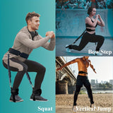 5pcs/set 30-70 Pounds Bounce Training Rope And Resistance Bands