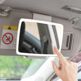Vanity Rechargeable Touch Screen Makeup With Three-Level Dimming LED Lights Car Mirror
