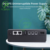 DC 10400mAh 5/9V/12V/15V/24V 1A/2A Output Uninterruptible Power Supply 85‑265V UPS Battery Backup EU Plug