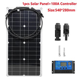 300W/600W Flexible Solar Panel Kit - With Controller Power Bank for Home, Mobile Phone, Car, RV, Camping & Outdoor