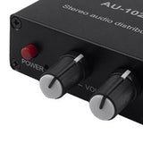 Piece Distributor Stereo 1 Input 2 Output Mixer For Power Amplifier Active Audio