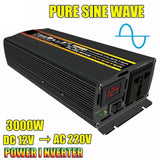 Pure Sine Wave Inverter 4000W 6000W 8000W Power DC 12V To AC 220V Voltage Converter Solar Car Inverters With Digital Display