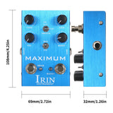 IRIN Overdrive Effect Pedal 2 Toggle Mode Switch Tone/Gain/Volume/Boost Controls for Electric Guitar - MAXIMUM