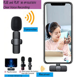 Lavalier Microphone Portable Audio Video Recording Mini Lapel Mic Wireless Microfone for Game Phone