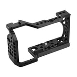Aluminum Alloy Camera Cage Rig With Cold Shoe Mount 1/4 3/8 Threaded Holes For Sony A6100 A6400