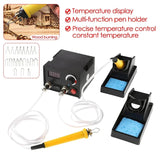 Premium Pyrography Pen Kit with Adjustable Temperature & Digital Display - Versatile Wood Burner and Soldering Iron