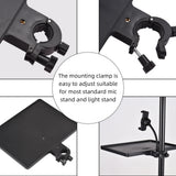 270 * 205mm Universal Microphone Clamp-on Sound Card Mic Stand Soundcard Phone Versatile Tray Storage Shelf