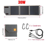 Portable Foldable Solar Panel 5V 20W 30W Waterproof for Cell Phone Power Bank Battery Charger Outdoor Camping Tourism Fishing