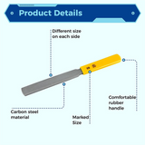 Bass Nut File Set, Carbon Steel Fret File, Guitar Repairing and Instrument Modifying Tools for Guitars,Bass