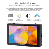 FEELWORLD LUT6E 6-Inch IPS Monitor 1600nit Video Panel 4K H-DMI Input Output 1920*1080px Touch Control with 2 1/4in Thread Holes