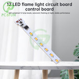 1.2V Lamp Solar Candle Self-contained 12LED Flame Light Circuit Control Board