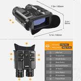Night Vision Binoculars Device 1080P HD 850nm Infrared 5X Digital Zoom Telescope Goggles Outdoor Hunting Camping Full Dark 300m