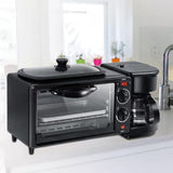 3 in 1 Breakfast hine Toasters Non Stick Griddle Toaster Oven Timer with Coffeemaker for Bread Egg