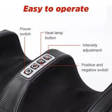 Electric Foot Massager with Shiatsu, Health Care Therapy, Relaxation. Infrared Heating, Body Massager. Heat Deep Muscles, Kneading Roller. Salud.