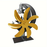 1pc, Fireplace Fan, Wood Stove Fan, Non Electric Fan For Wood, Thermoelectric Fan Thanksgiving Halloween Christmas Gift Fall Winter Essential Fireplace Accessories Wood Stove Accessories