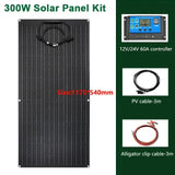 600W 18V Flexible Monocrystalline Solar Panel Kit - Complete System for Home, Car, Boat, RV, and Camper. 12V Battery Charger