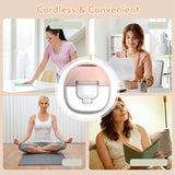 Portable Electric Wearable Kit For Breastfeeding Hands Free 3 Modes 12 Levels Low Noise Breast Pump 180Ml