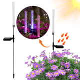 2Pcs Decorative Solar Bubble Waterproof Outdoor Spike Light Auto ON/OFF Pathway Lights for Lawn Garden