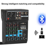 Console Mixer Small Mixer 4-Way USB With Sound Card Special Effects Bluetooth US Plug