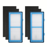 6pcs, Holmes Aer1 Series Total Air Filter Replacement - 2 HEPA Filters + 4 Carbon Pre-Filters
