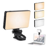 Pocket Clip-on LED Computer Tablet Phone Video Conference Light 2500K-9000K Dimmable Battery for One Meeting
