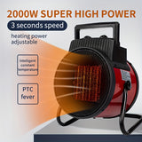 1pc, 2500W Fast Heating Air Heater, Two-level Heat Adjustment, Ceramic Heater Fan, Suitable For Spaces From 200 Square Feet To 500 Square Feet, Allowing Heat To Quickly Fill The Entire Room, Suitable For Living Rooms Bedrooms Study Rooms And Offices