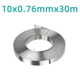 304 Stainless Steel Reel Multi-Purpose Locking Cable Tie Tooth Buckle Connector for Electric Pole Sign Board Pipee
