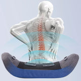 Electric Waist Massager - Lumbar Vibration Cushion for Pain Relief. Heating Health Care Relax Traction Therapy. Airbag Back Body Massage