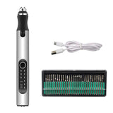 8W DIY Electric Engraving Pen Mini Set - For Metal and Glass, 3.6 - 4.2V, 18000r/min, 0 - 70mm Depth, 1500mAh