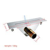 135X35mm Rectangular String Waterfall Outlet Stainless Steel Bathroom Shower Faucet Rectangle Bathtub Water Jet Nozzle