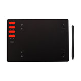 Drawing 7.6 x 5.63 Inch Graphics Tablet with Battery-Free Pen and 8192 Professional Levels Pressure, 2 OTG Adapter