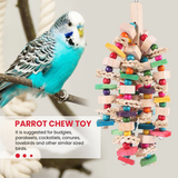 Chewing - Parrot Blocks Knots Tearing Bird Cage Bite Toy For African Grey aws atoos
