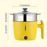 1pc EU Plug 220V Electric Cooker Dormitory Student Pot Household Small Electric Pot Multi-functional Steam Cooking