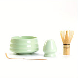 1 Set Japanese Matcha Tea Set, Matcha Ceremony Accessory - Matcha Whisk, Ceramic Bowl And Whisk Holder, Traditional Scoop