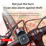 ESLNF Bicycle Rechargeable Bike Motorcycle Electric Anti-theft Horn Loud Alarm Ring Bell Road Cycg Accessories