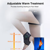 Electric Air Compression Foot Massager with Heating Vibration Joint Sprains Rehabilitation Ankle Brace for Left Right Feet