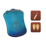 17 Lyre Portable Solid Beech Wood Harp String Musical Instrument with Tuning Wrench Picks for Beginners Kids Adults