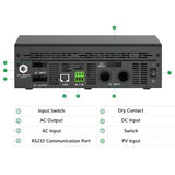 PWM Solar Inverter 24V Pure Sine Wave High Efficiency Household Off Grid Solar Inverter Charger AC230V