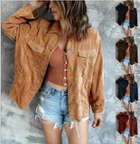 Women's Shirt Solid Color Lapel Pit Strip Casual
