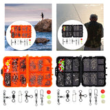 141Pcs Kit 3 Way Lock Snaps e Connector Barrel Swivels for Trout Freshwater Saltwater Sea Fishing
