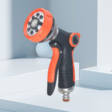 High Pressure Garden Head Ergonomic Water Hose Sprayer with 5 Spray Patterns for Watering Plants Cleaning Cars Showering
