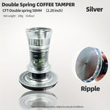 1pc Double Spring Coffee Tamper 30 Ib Coffee Powder Hammer 51/53/58MM Italian Coffee Powder Press Coffee Tools Barista Tools