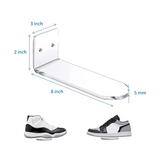 9 Pcs Clear Acrylic Floating Shees for Wall Mount,Shoe Shees,Floating Sneaker Display,Show Shelf,Wall Shoe Rack