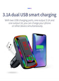 F11 BT Wireless Colors LED Backlit MP3 Phone Widely Compatible USB Car Charger