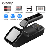 3-in-1 Barcode Handheld Reader - 1D/2D/QR Bar Code Scanner, Support BT, 2.4G Wireless & USB Wired for Warehouse and Mobile Payment