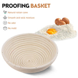 Aoresac Set of 2 10-inch Proofing Baskets - Sourdough Baking Supplies Complete Making Tools Starter Kit with Bread Lame