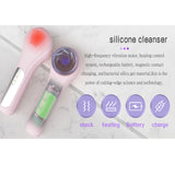 Electric Facial Cleansing Brush With Hot Compress Silicone Face Cleansing Brush Device For Deep Cleaning Massaging Skin Scrubber